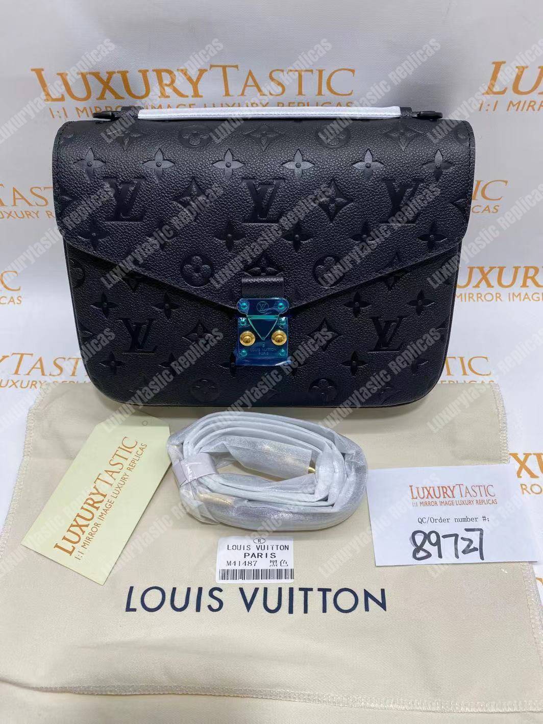 LV Pochette Metis Monogram Empreinte Leather Noir