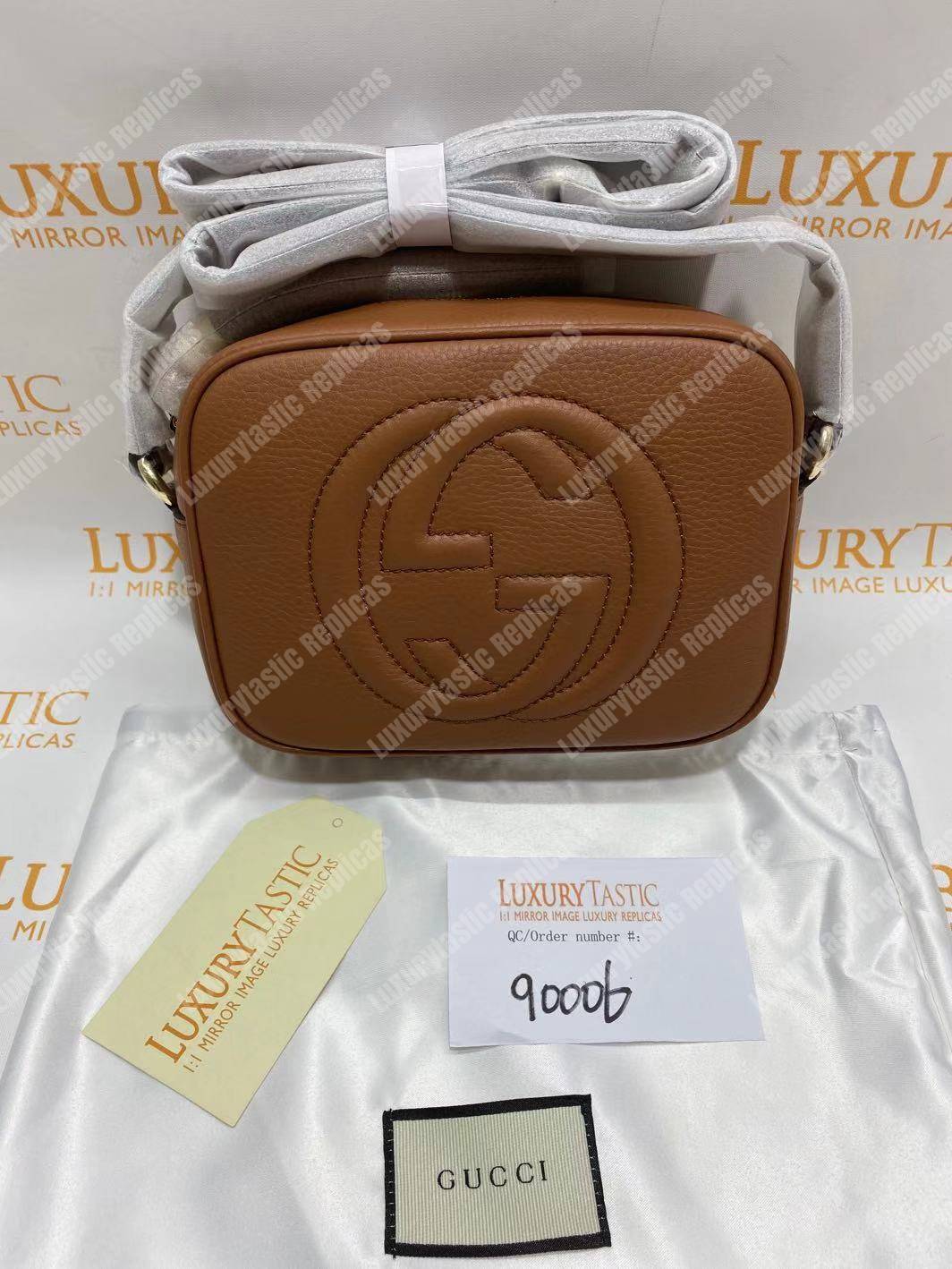 G*u*i soho small leather disco bag rose beige