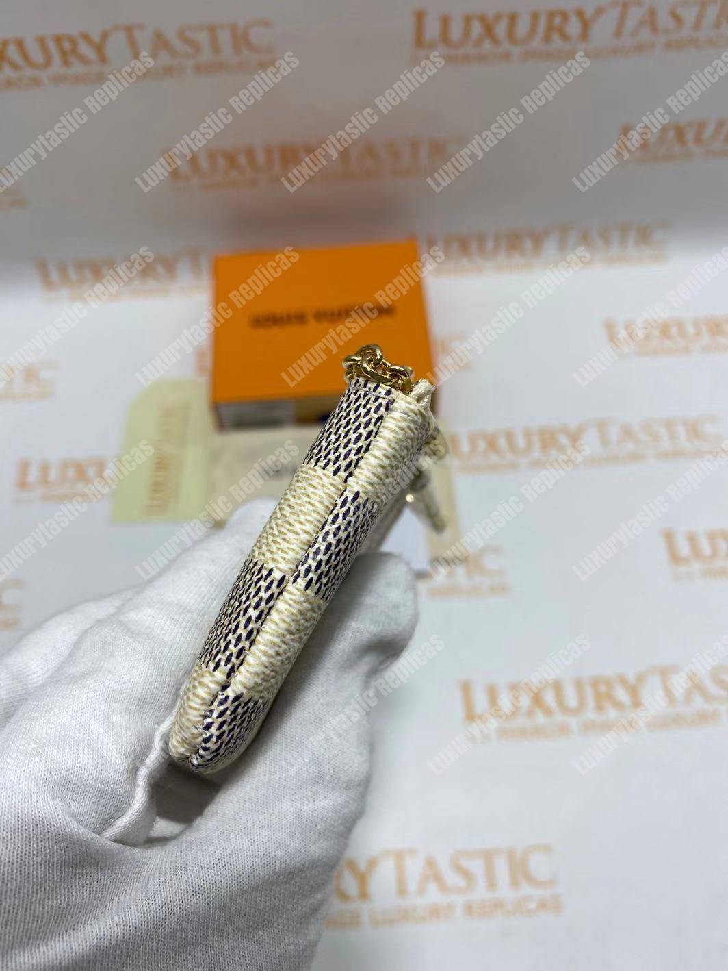 LV Key Pouch Damier Azur Canvas