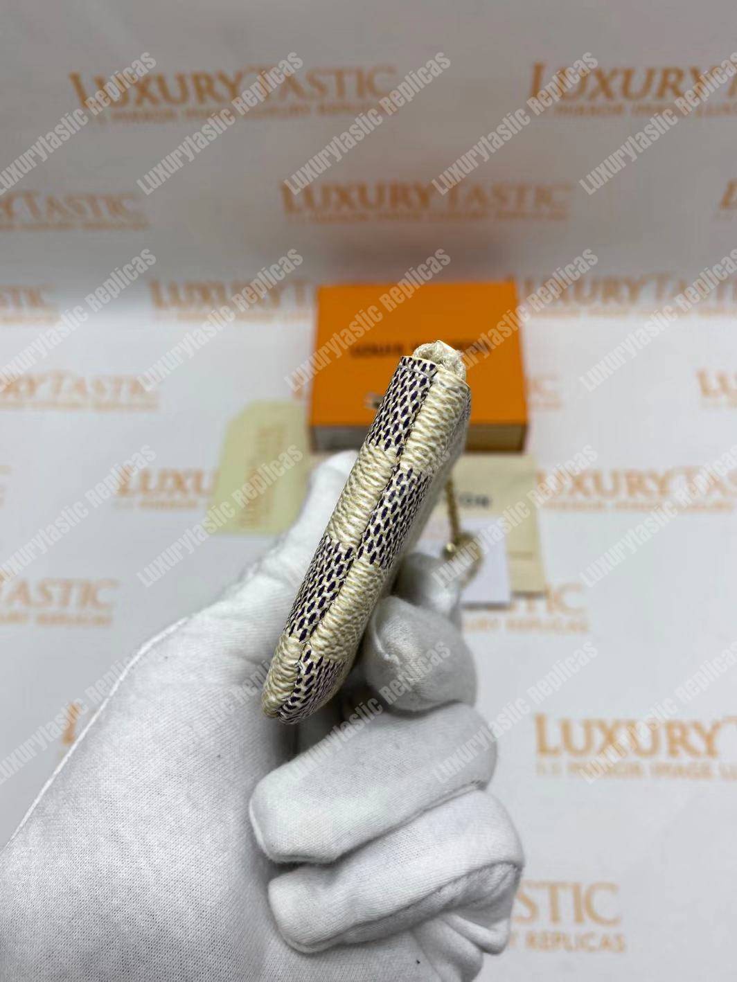 LV Key Pouch Damier Azur Canvas