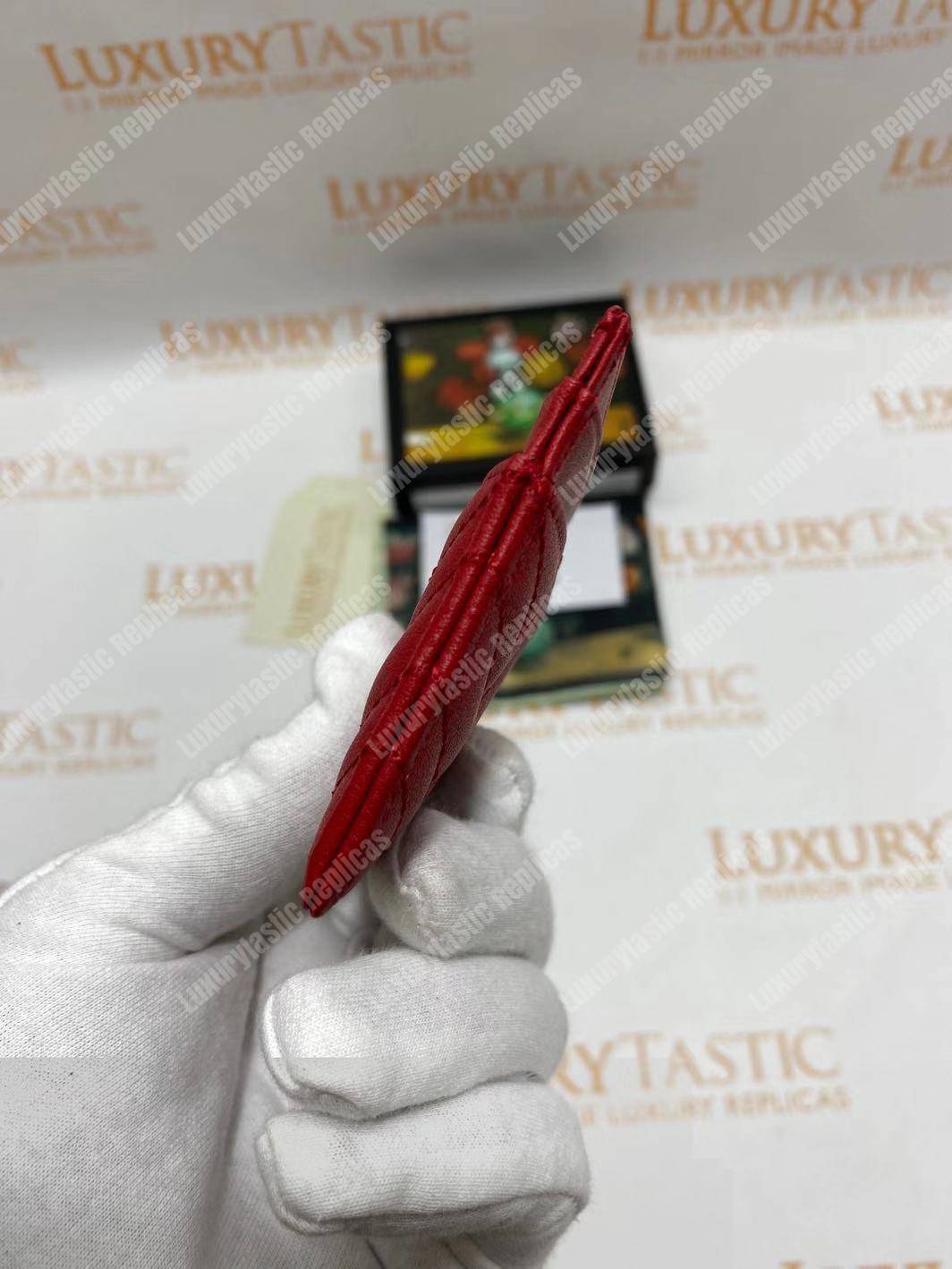 G*u*i gg marmont card case hibiscus red