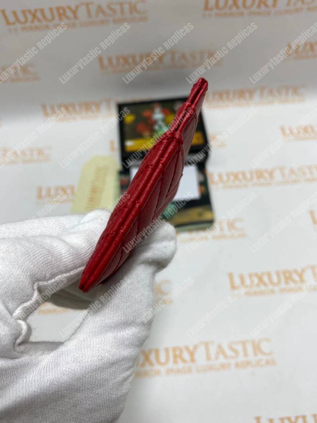 G*u*i gg marmont card case hibiscus red