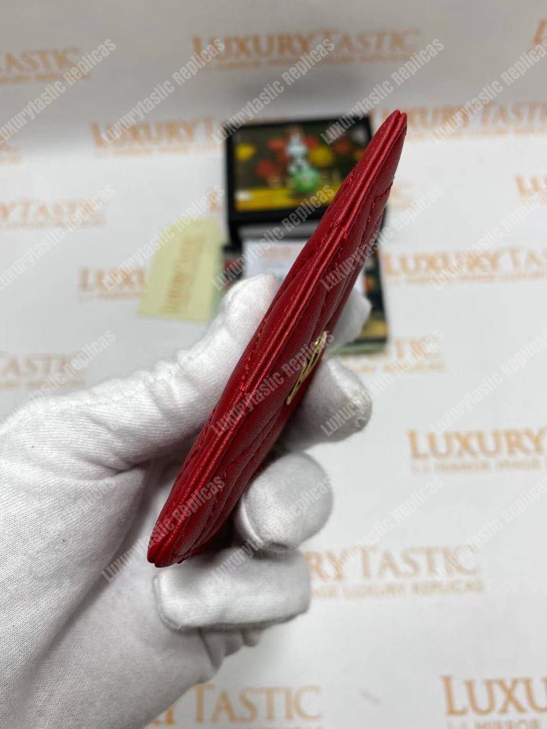 G*u*i gg marmont card case hibiscus red