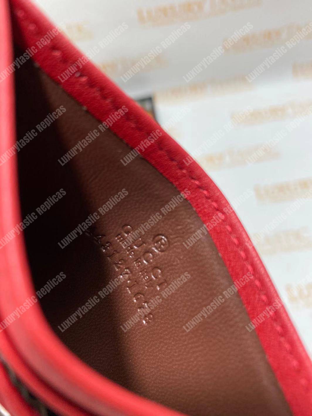 G*u*i gg marmont card case hibiscus red