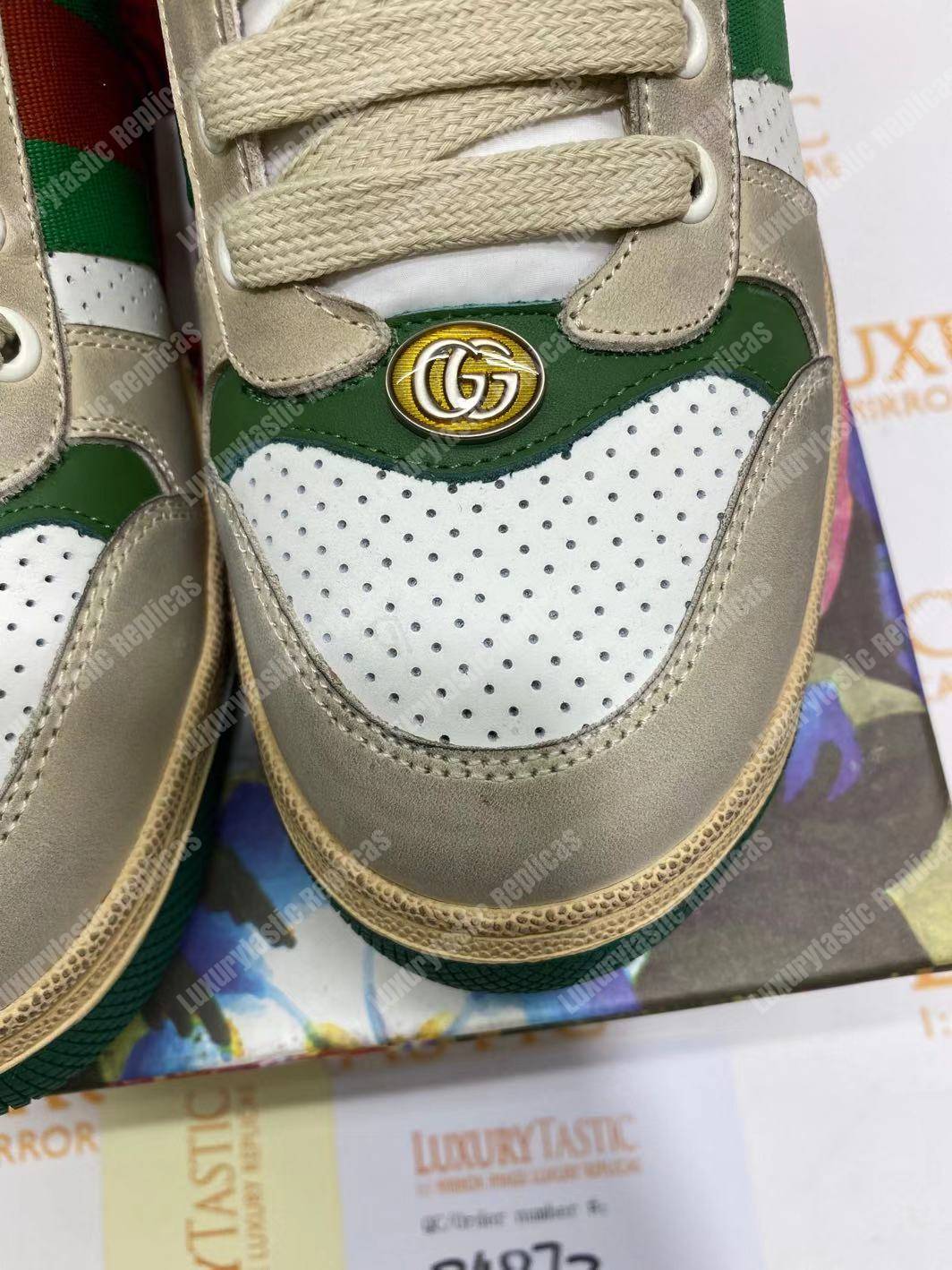 G*u*i screener leather sneaker white