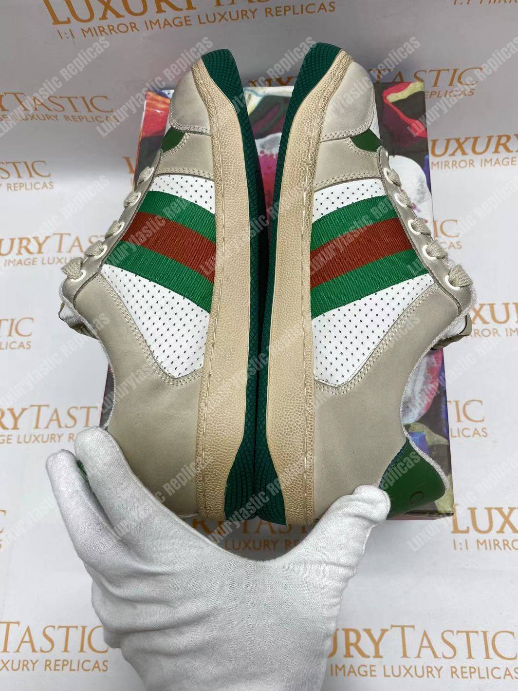 G*u*i screener leather sneaker white
