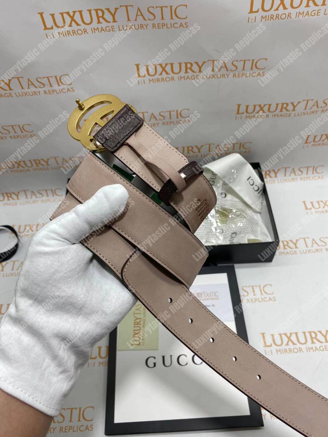 G*u*i web belt with double g buckle