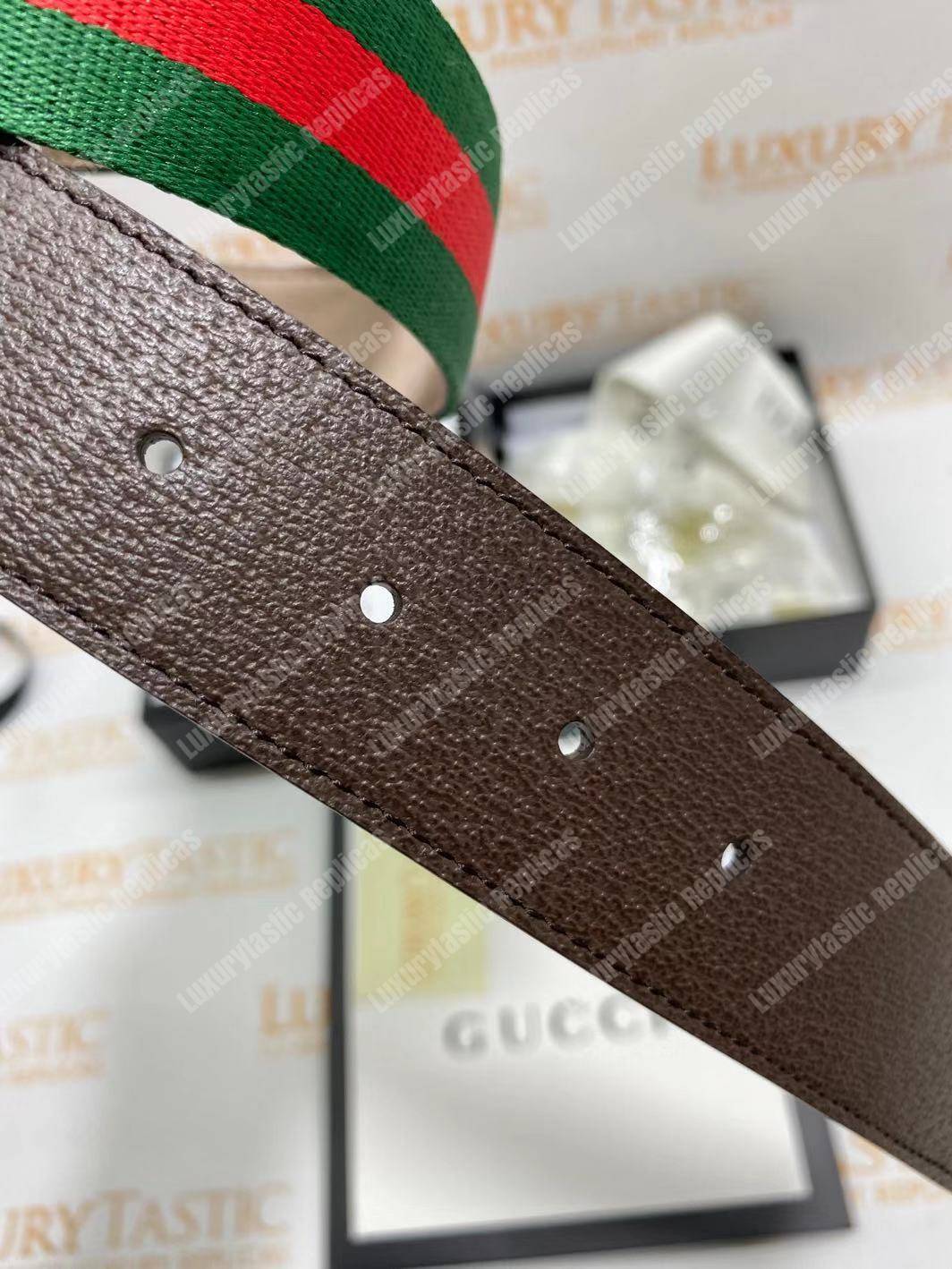 G*u*i web belt with double g buckle