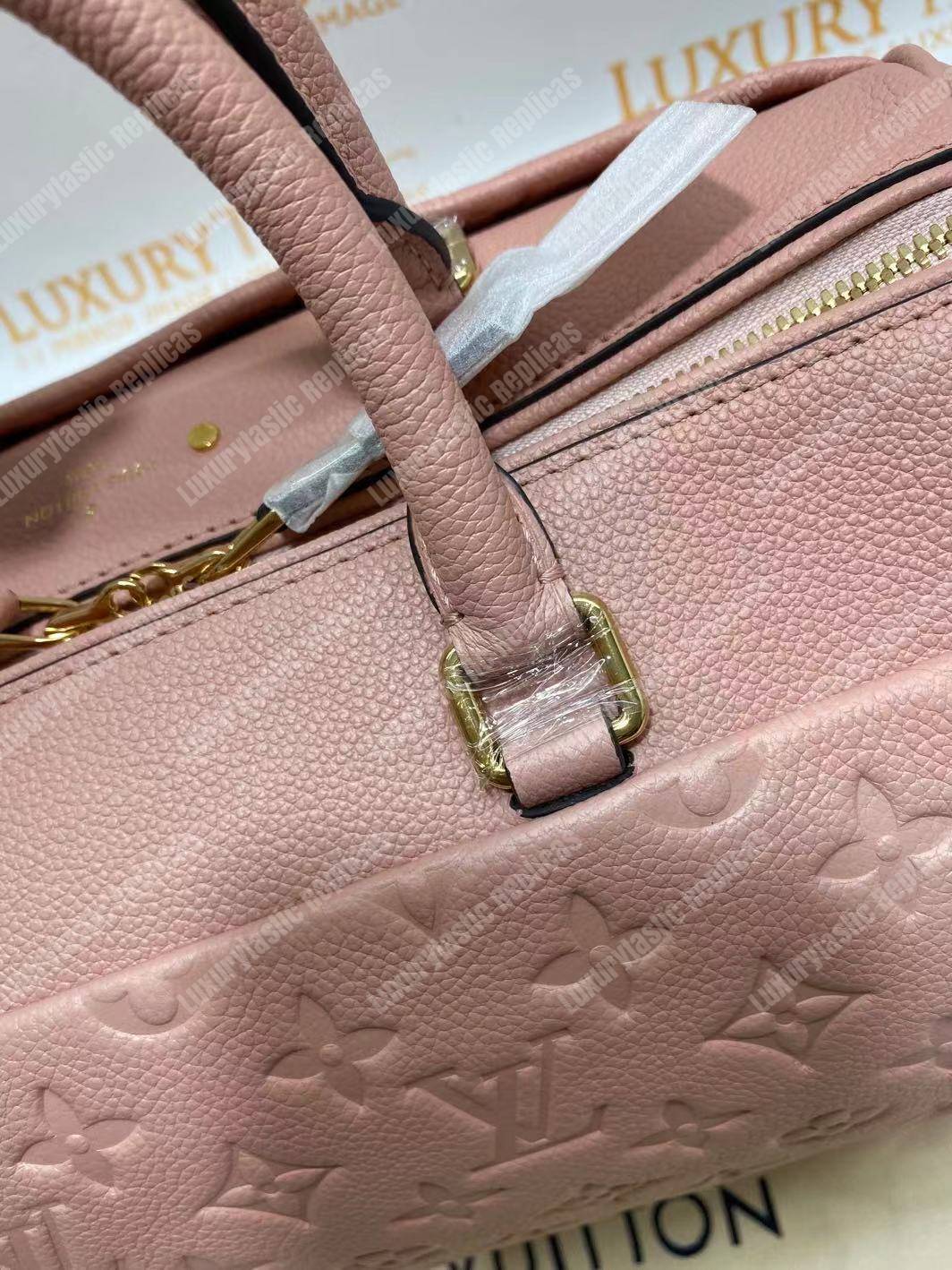 LV Speedy Bandouliere 30 Monogram Empreinte Leather Rose Poudre