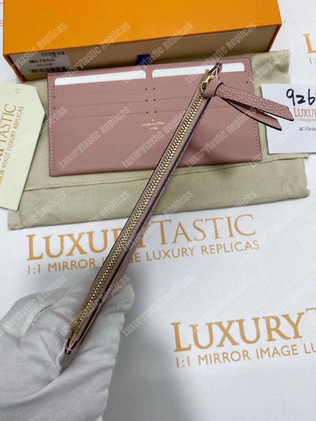 LV Pochette Felicie Monogram Empreinte Leather Rose Poudre