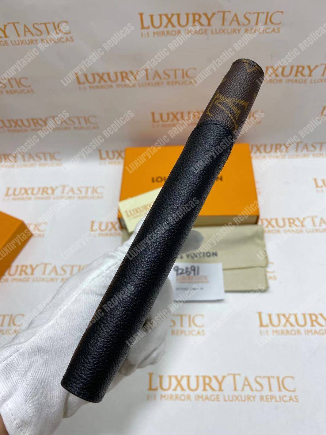 LV Monogram Canvas And Leather Kimono Wallet Black