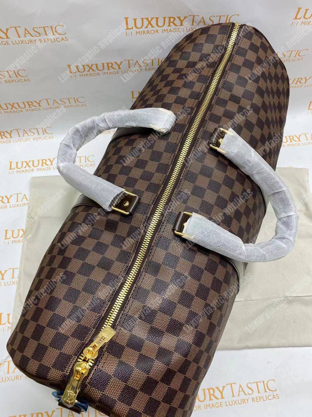 LV Keepall Bandouliere 55 Damier Ebene