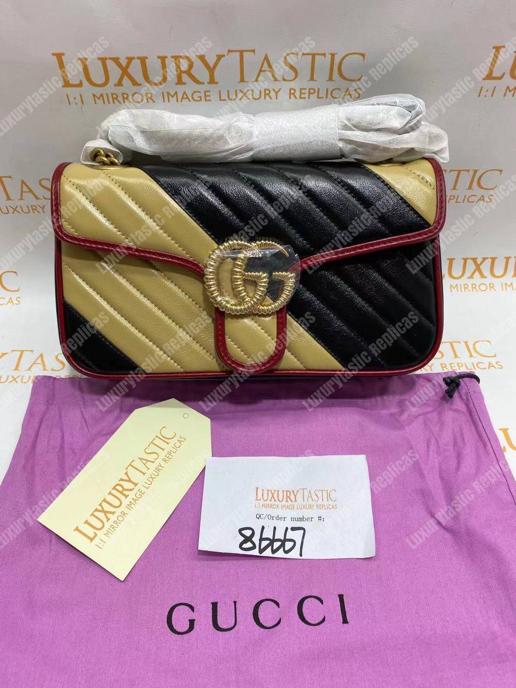 G*u*i gg marmont small shoulder bag beige black