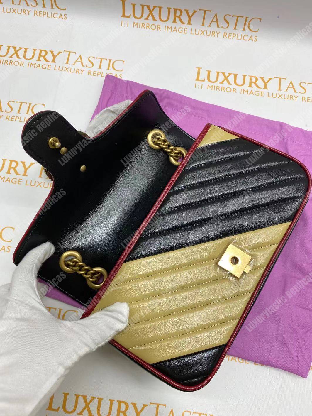 G*u*i gg marmont small shoulder bag beige black