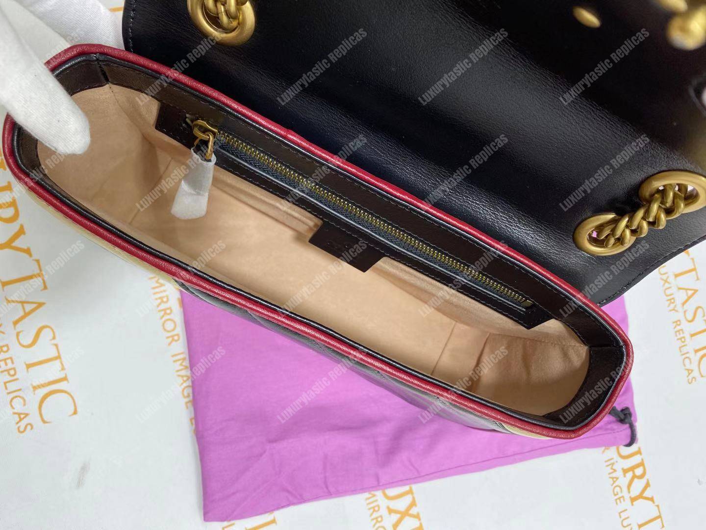 G*u*i gg marmont small shoulder bag beige black