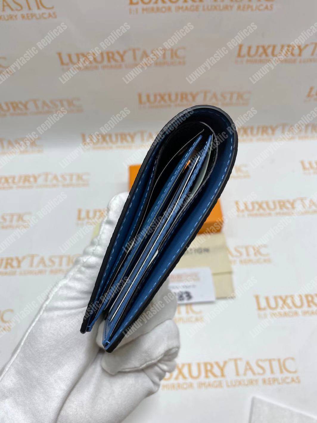 LV Slender Wallet Damier Graphite Blue Stripe