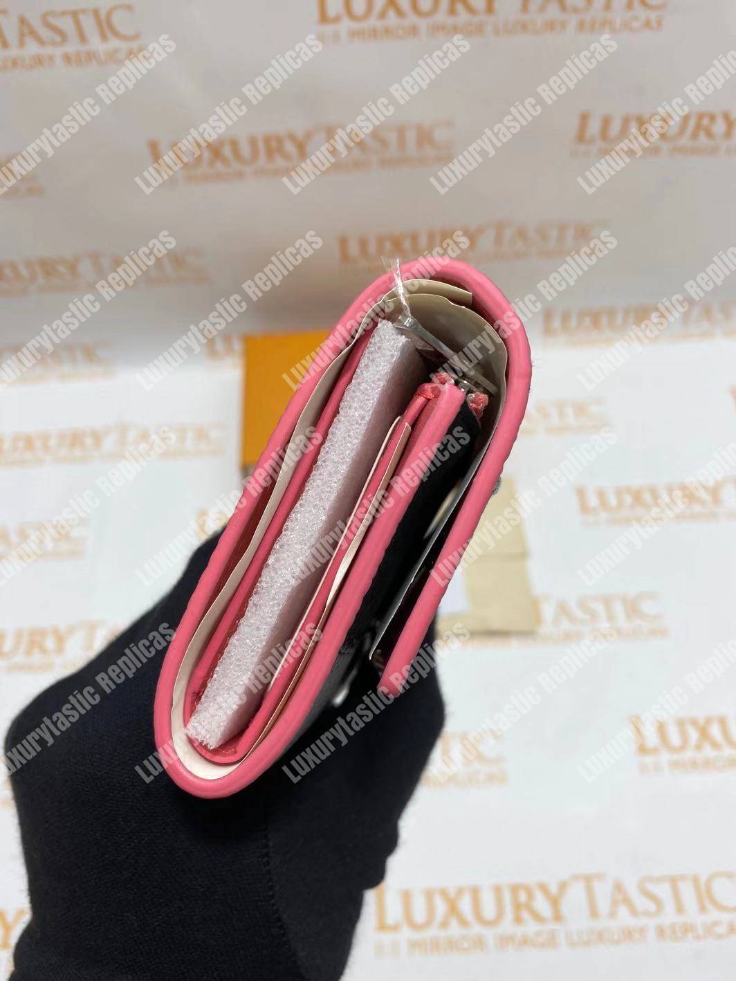 LV Capucines Compact Wallet Taurillon Noir Leather Monogram Flowers