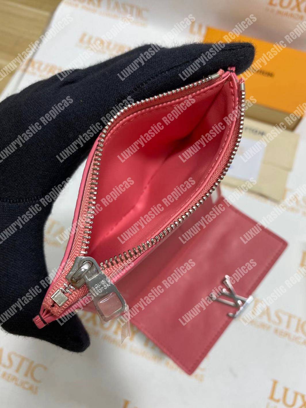 LV Capucines Compact Wallet Taurillon Noir Leather Monogram Flowers