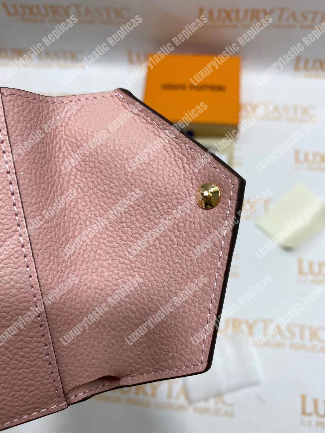 LV Zoé Wallet Monogram Empreinte Rose Poudre