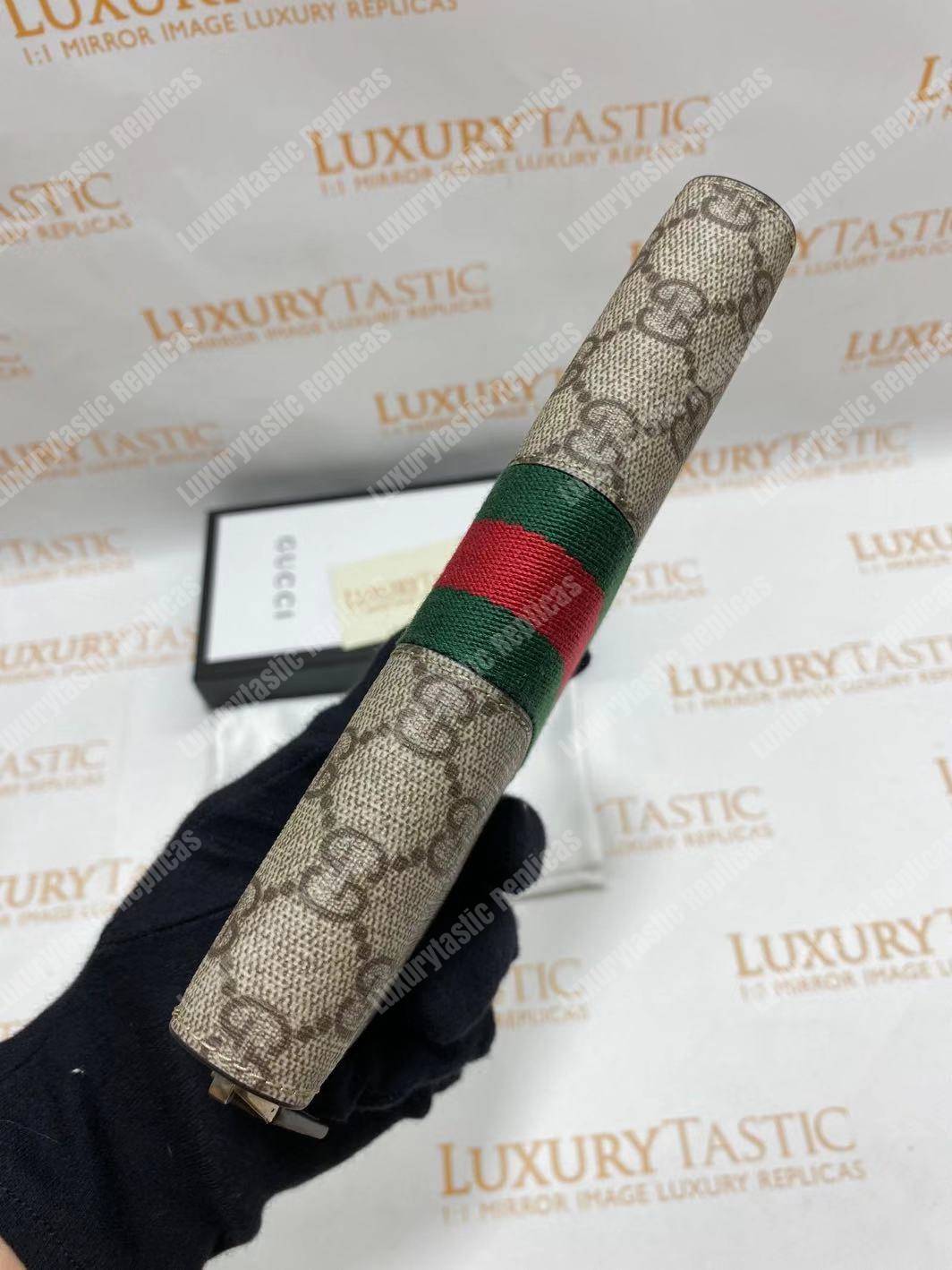 G*u*i web gg sup*e zip around wallet with bee embroidery