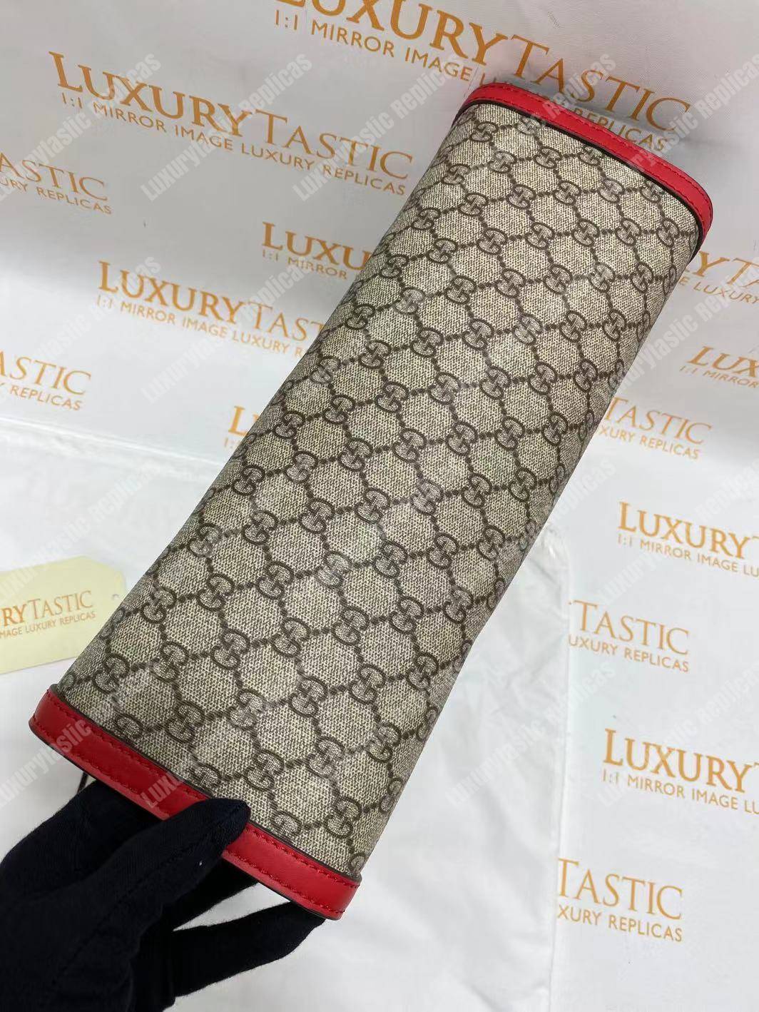 G*u*i padlock medium gg shoulder beige/ebony red