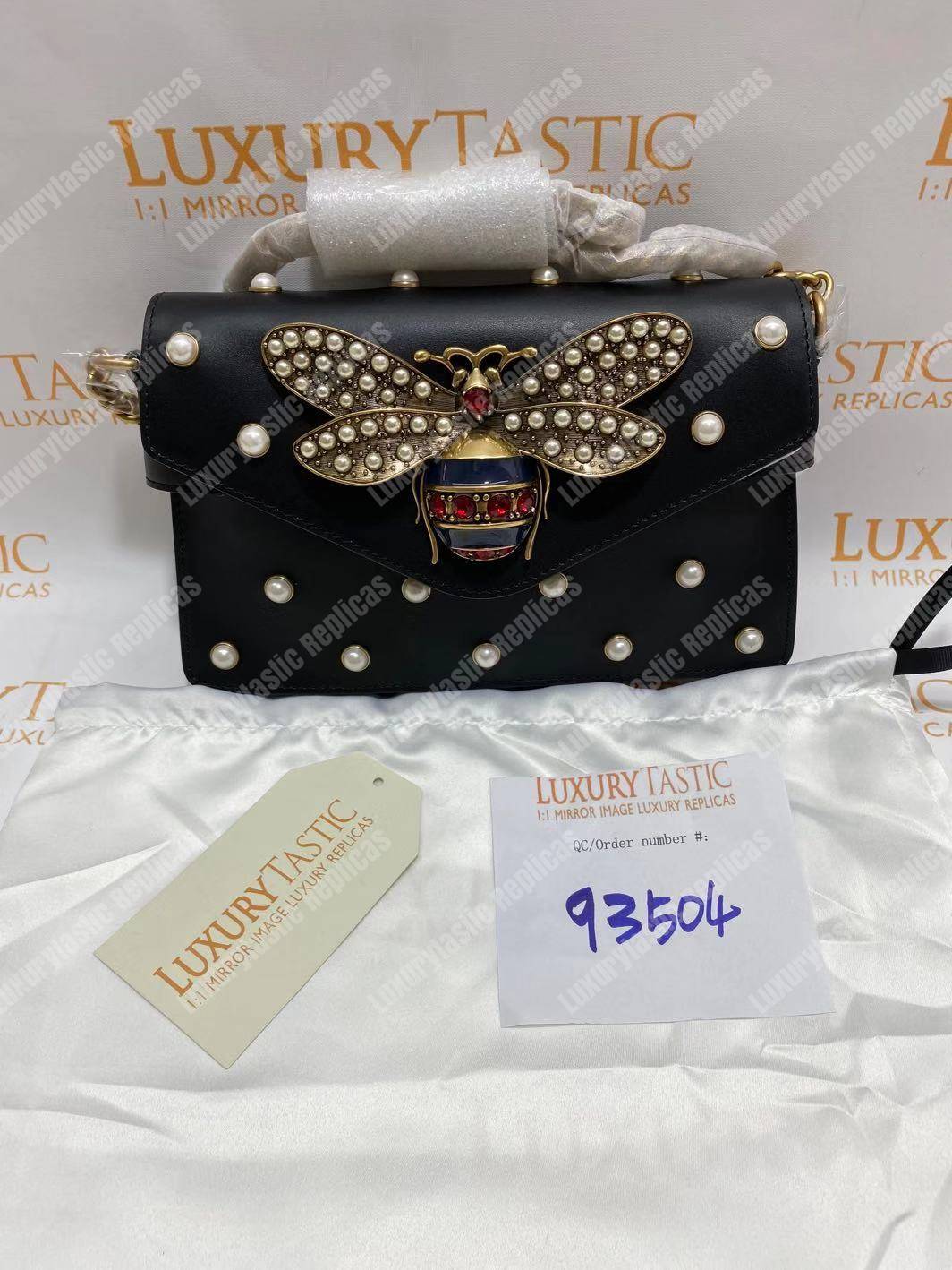 G*u*i broadway leather mini bag black