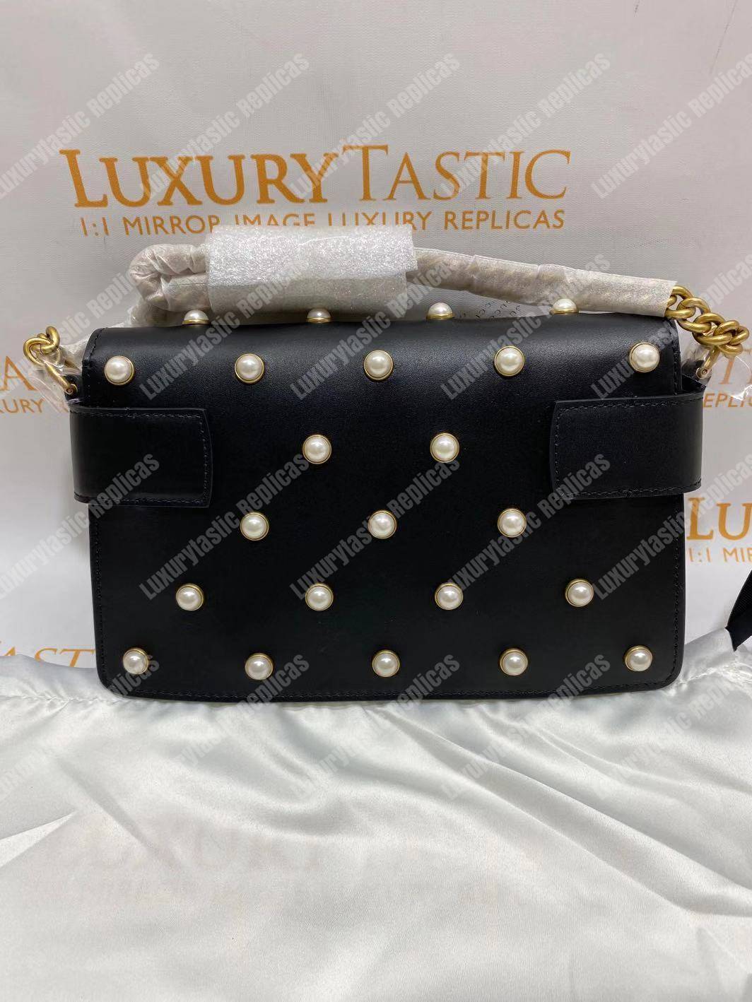 G*u*i broadway leather mini bag black