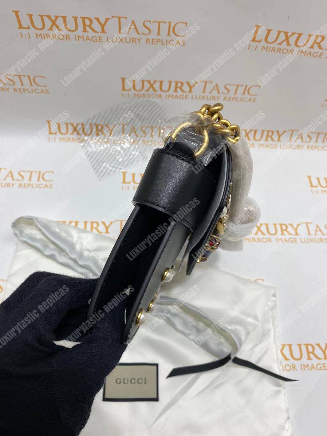 G*u*i broadway leather mini bag black