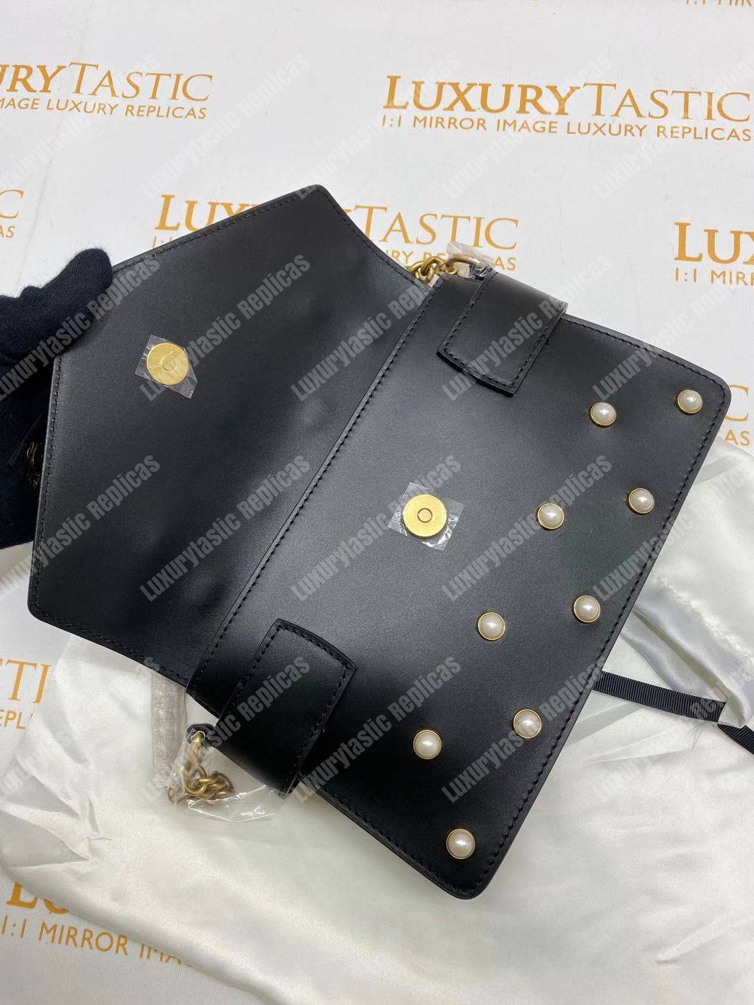 G*u*i broadway leather mini bag black