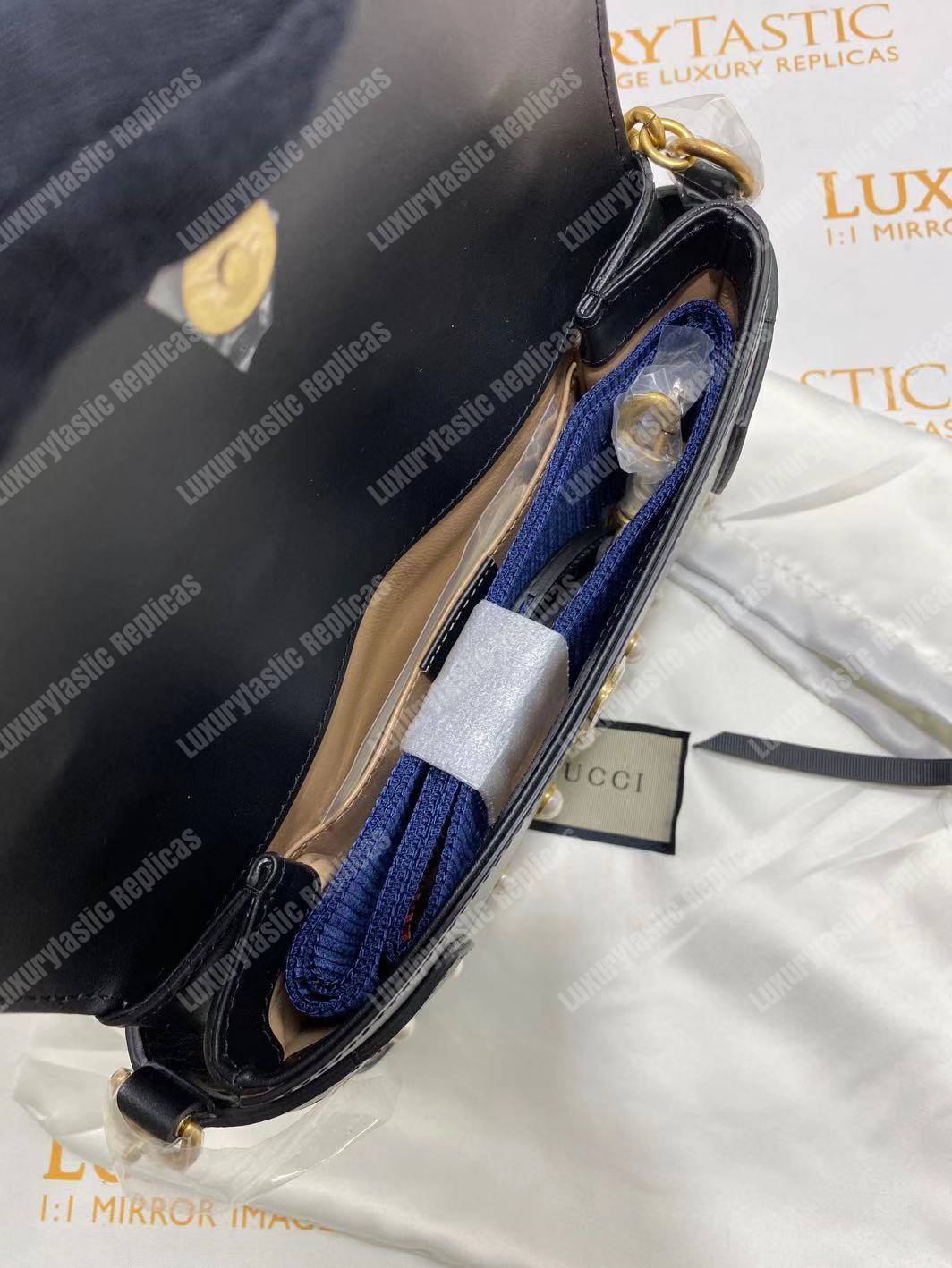 G*u*i broadway leather mini bag black