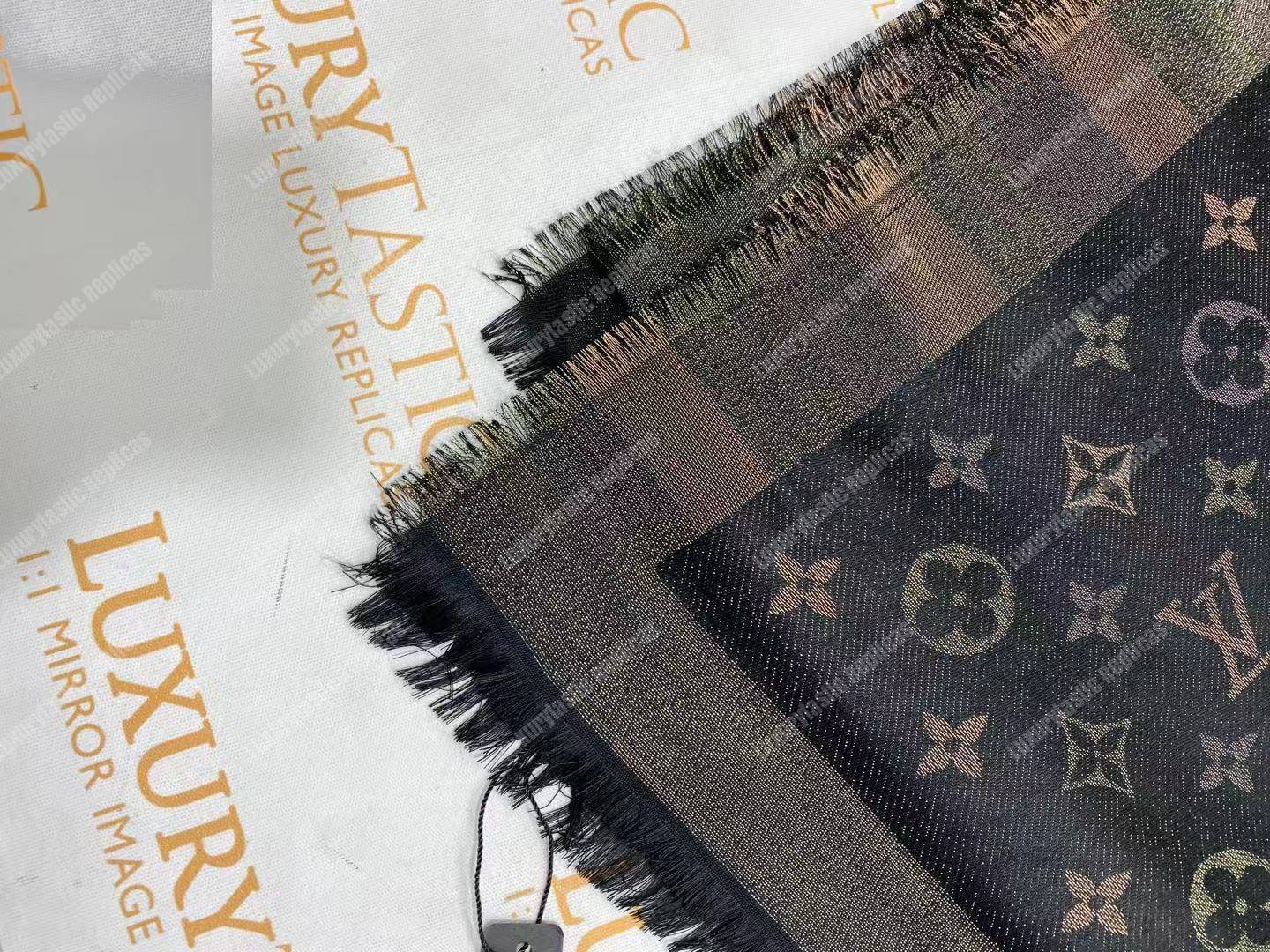 LV Monogram Shine Shawl Black