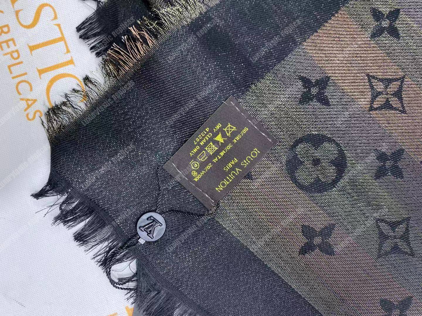 LV Monogram Shine Shawl Black