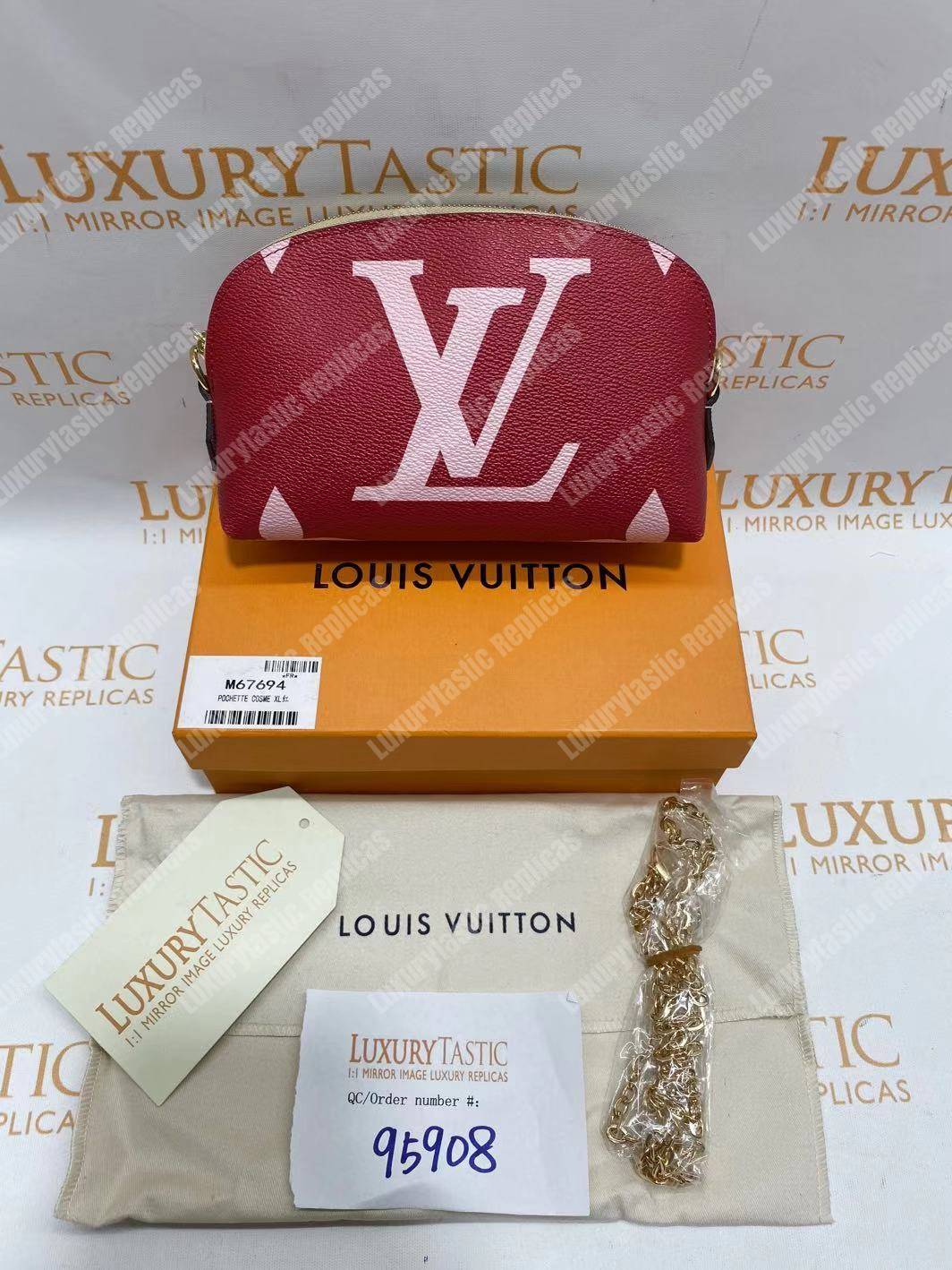 LV Pochette Cosme XL Monogram Red/Pink