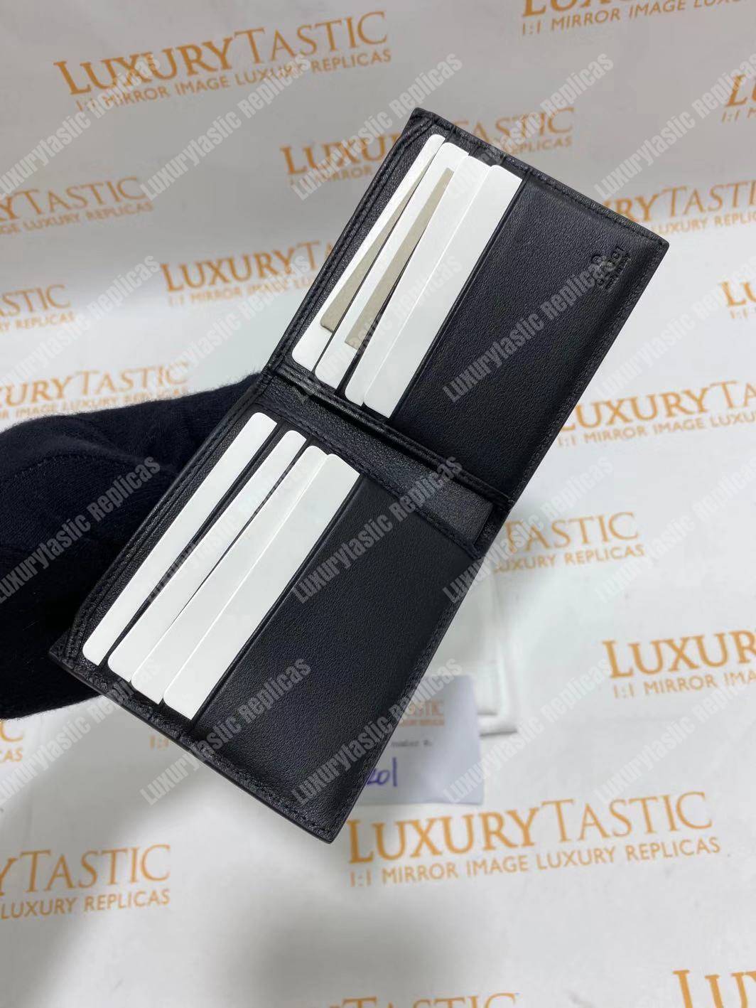 G*u*i G*u*issima web bi-fold wallet black