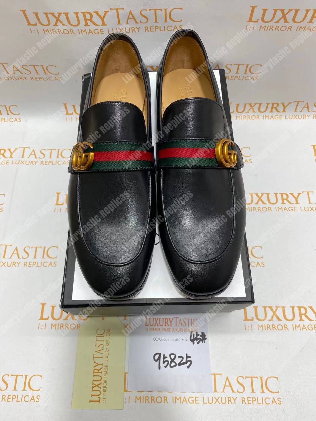 G*u*i leather loafer with gg web