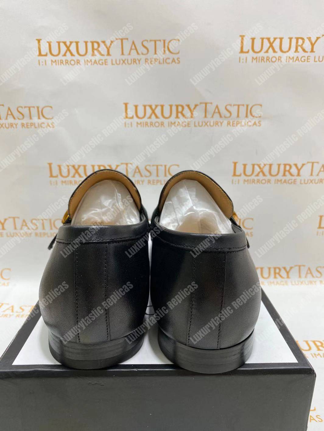 G*u*i leather loafer with gg web