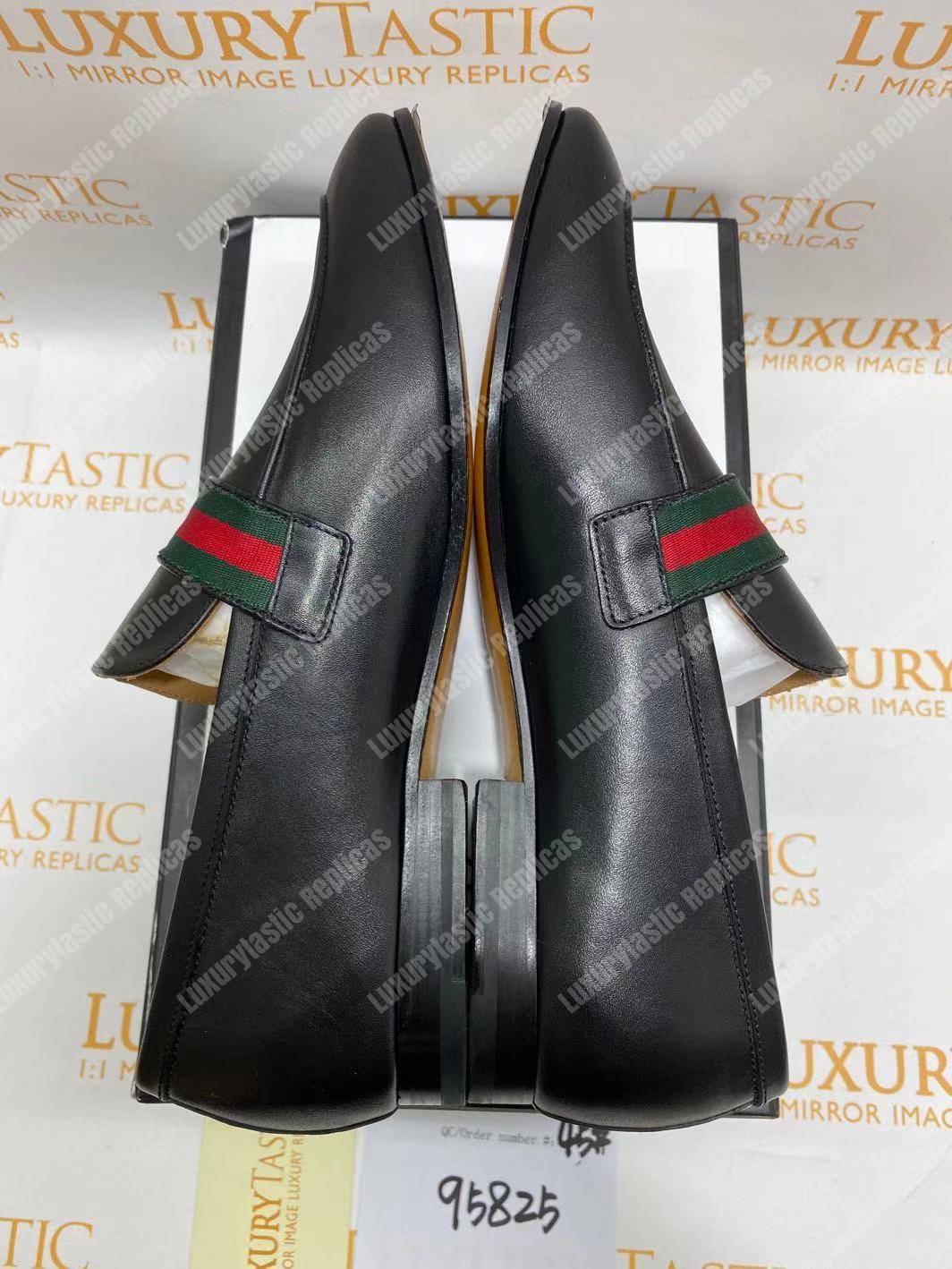 G*u*i leather loafer with gg web