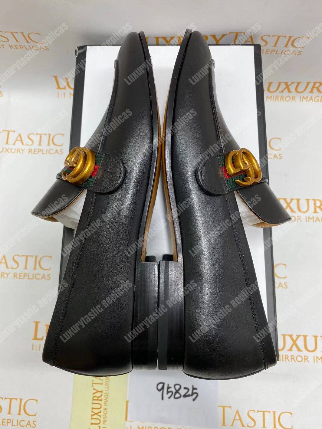 G*u*i leather loafer with gg web