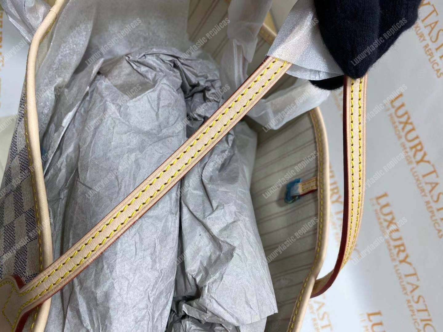 LV Neverfull MM Damier Azur Beige