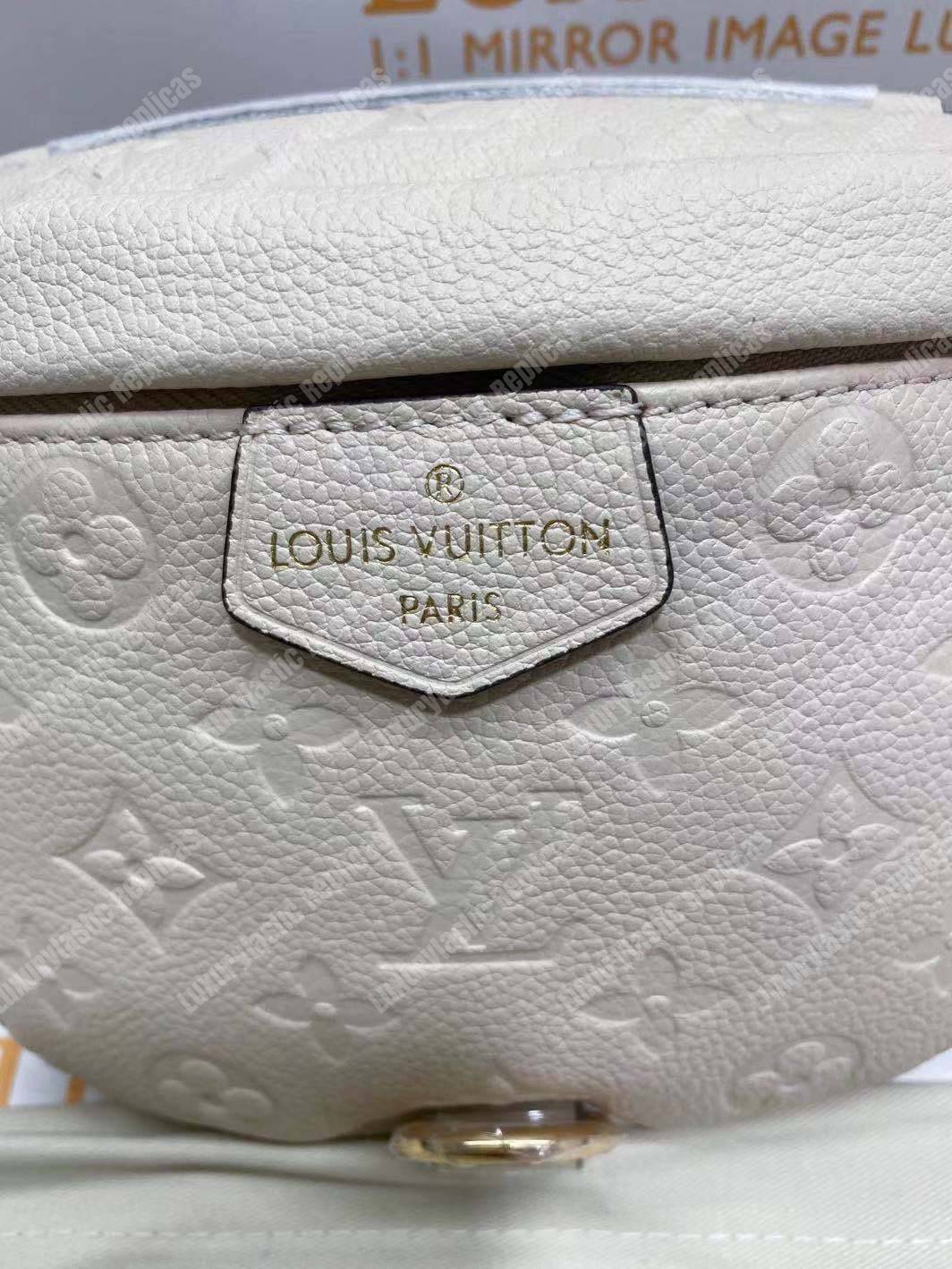 LV Monogram Empreinte Bumbag Creme Beige
