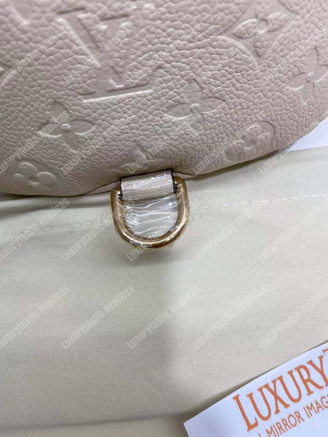 LV Monogram Empreinte Bumbag Creme Beige