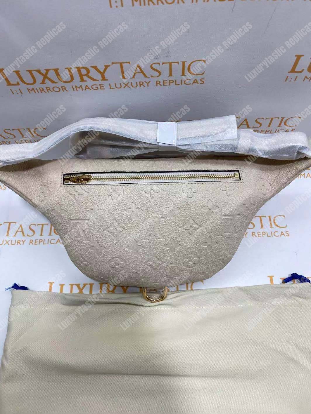LV Monogram Empreinte Bumbag Creme Beige