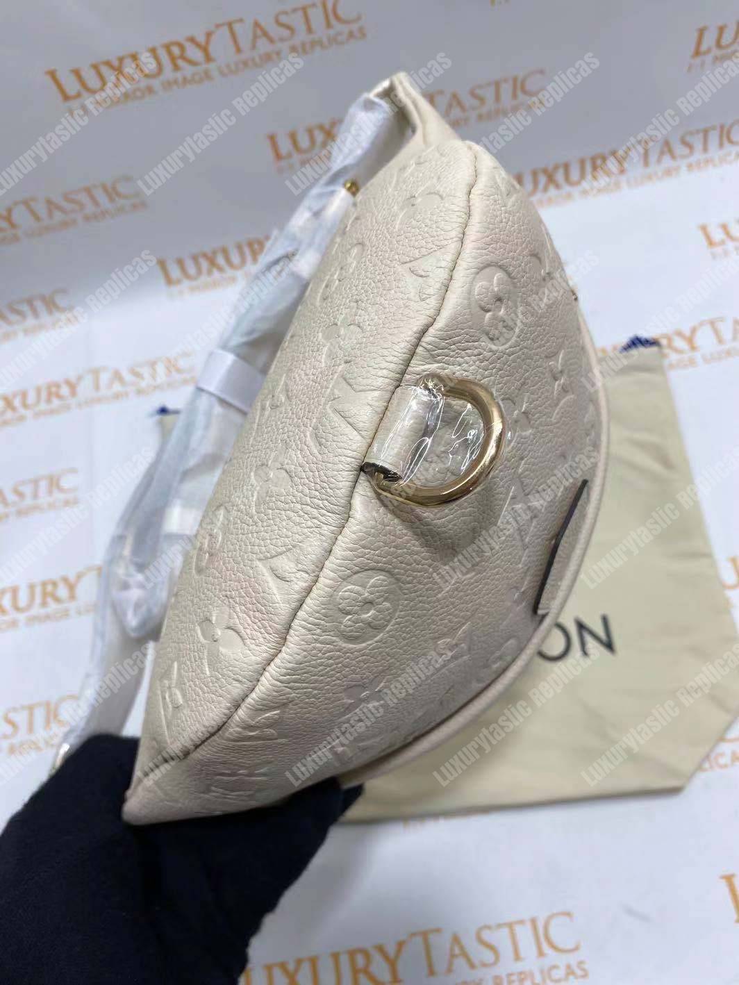 LV Monogram Empreinte Bumbag Creme Beige