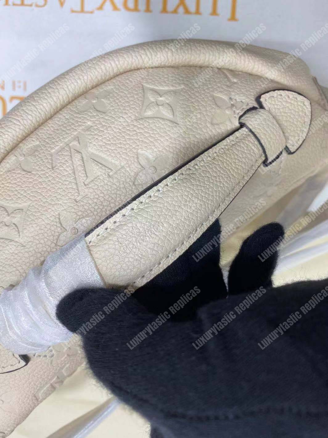 LV Monogram Empreinte Bumbag Creme Beige