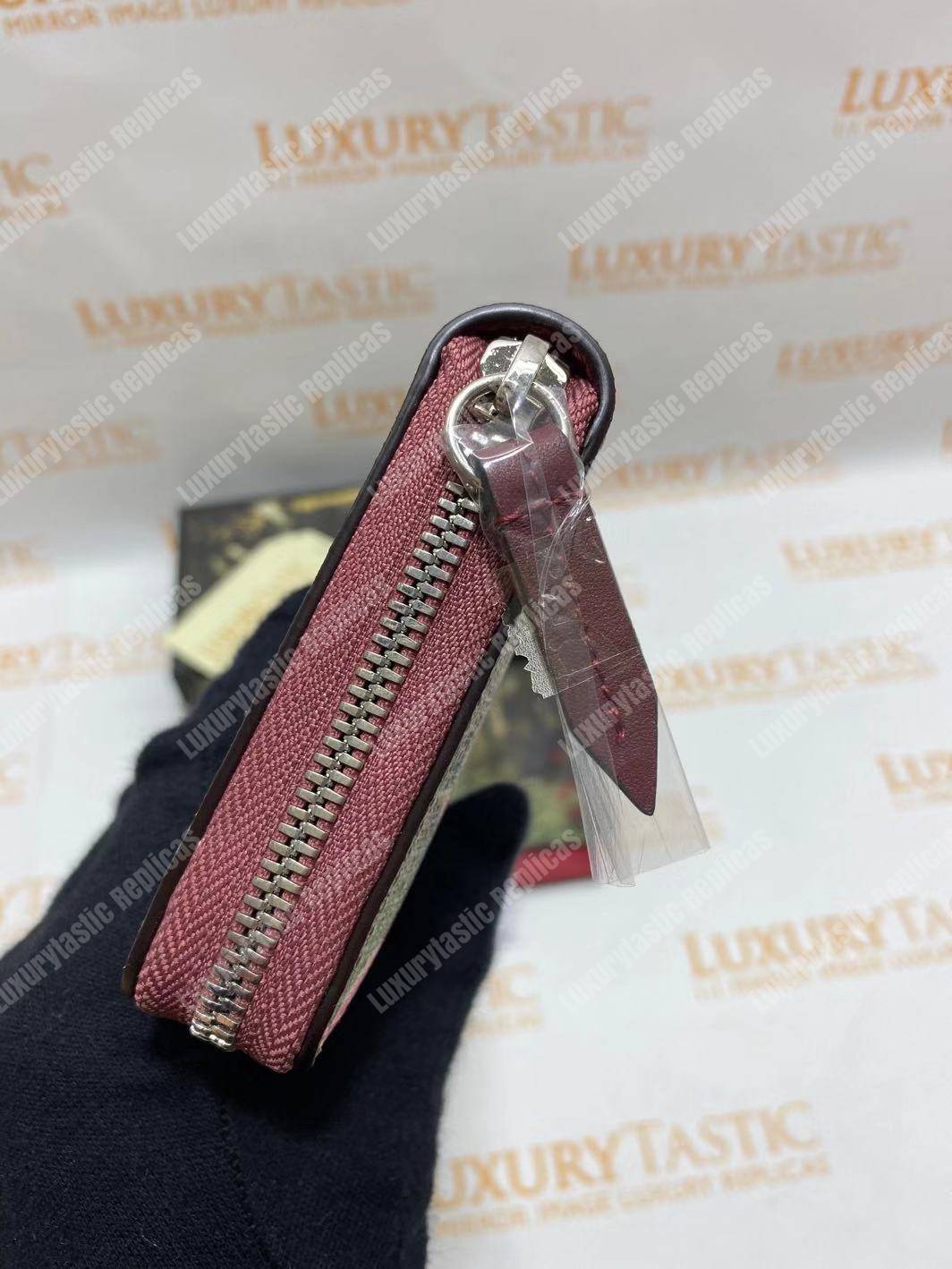 G*u*i gg blooms sup*e zip around wallet antique pink