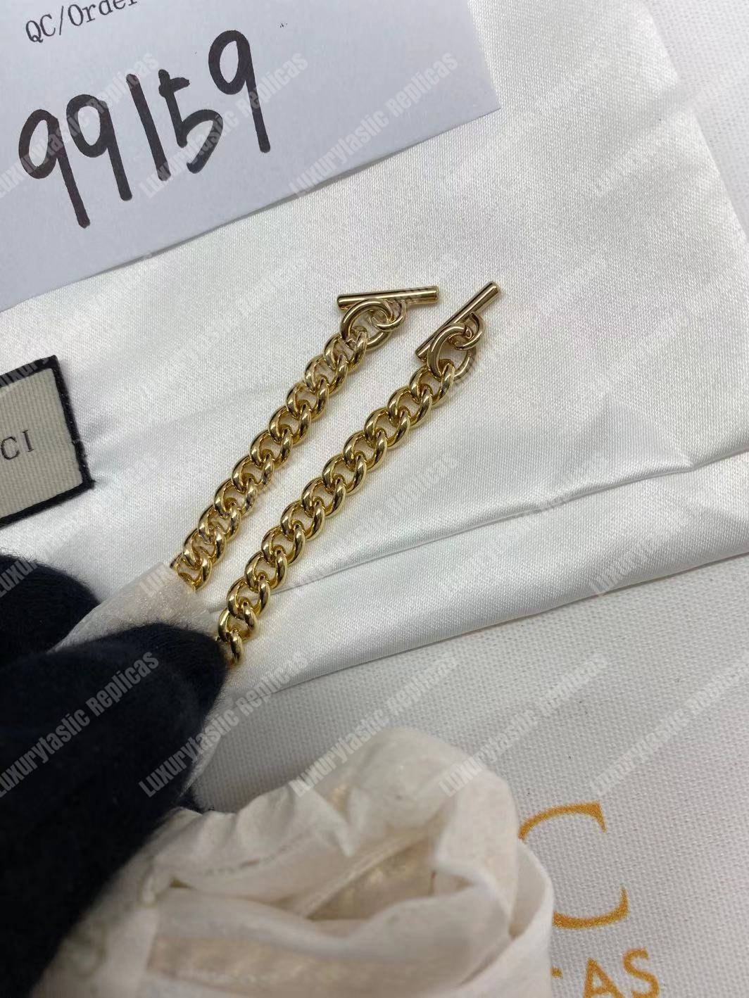 G*u*i sylvie leather mini chain bag black