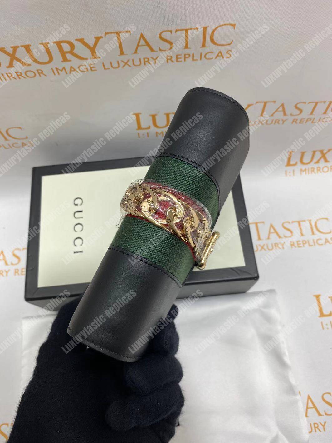 G*u*i sylvie leather mini chain bag black