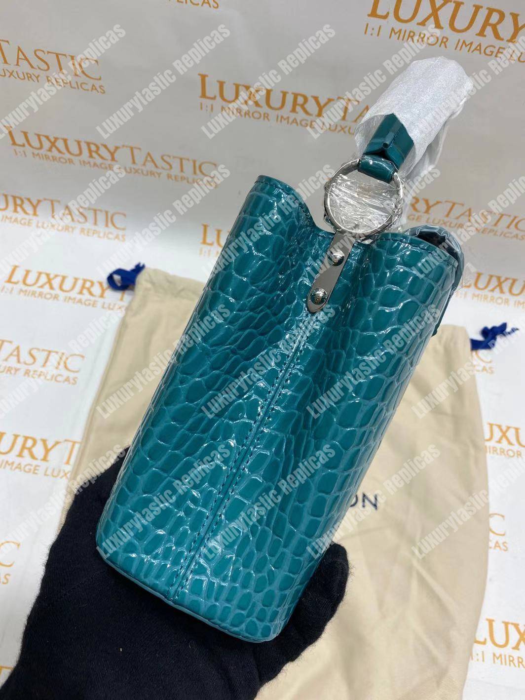 LV Capucines BB Crocodilien Brillant Cactus