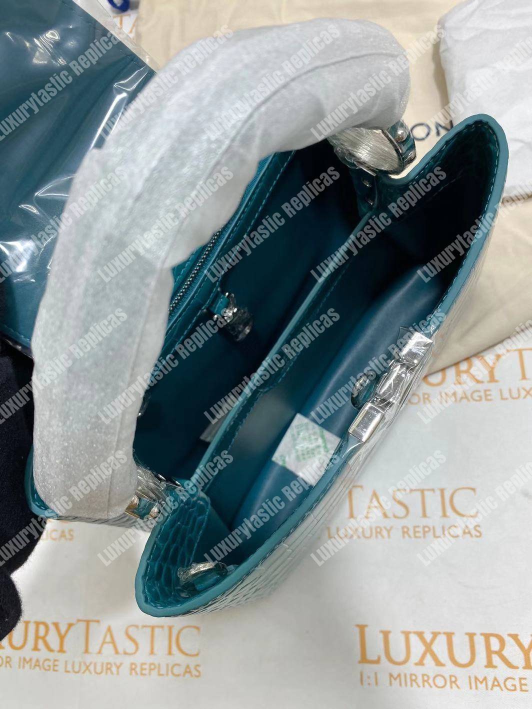 LV Capucines BB Crocodilien Brillant Cactus