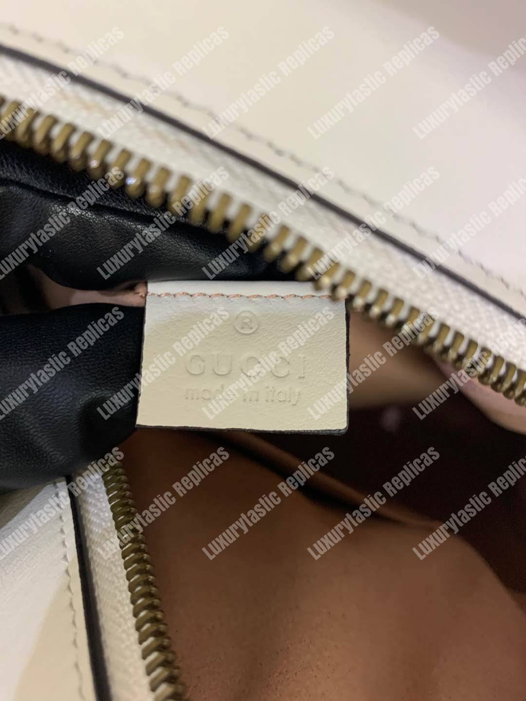 G*u*i gg marmont quilted leather backpack white